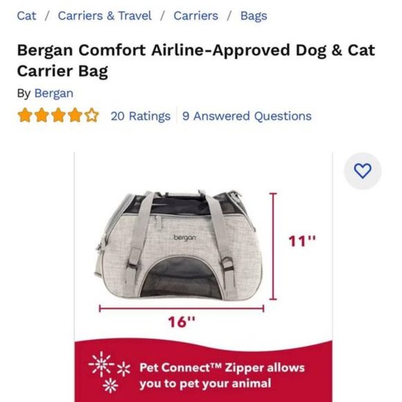 Bergan Canvas Pet Carrier - Picture 9 of 11